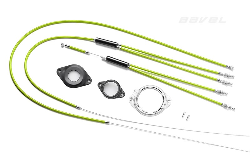 Bavel BMX Bike Gyro Brake Cables,Full Kit BMX Bicycle Brake Line Set Cable Wire,Front + Rear (Upper + Lower) with Spinner Rotor (Complete Set) for Bike Part Replacement - Green (Green) - Image 1